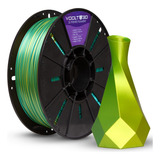 Filamento Impressão Voolt3d 1 75mm Cor Verde E Dourado