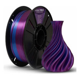 Filamento Pla Duo Color Ametista Azul Safira Premium Voolt