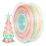Filamento Pla Silk Rainbow Arco Iris Color Sunlu 1 75mm 1kg Cor Rainbow 05 Arco Íris