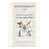 Filatelia Alemanha Ocidental Edital 9 1981 Yvert 922 5