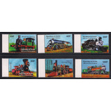 Filatelia Guiné 2001 Locomotivas Trem Ferrovia Estrada Ferro