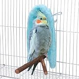 Filhome Cobertor De Lã De Canto Confortável Gaiola De Papagaio Aconchegante Cabana Ninho De Pássaro Quente Casa Cama Rede Suspensa Brinquedo Para Periquito Calopsita Pombo Pequenos Animais Abrigo Cama De Pelúcia  Azul P 