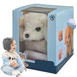 Filhote De Cachorro De Pelúcia Andando  Filhote De Cachorro Robô Brinquedo De Cachorro De Simulação Interativa De Pelúcia Robô Animal De Estimação   Brinquedo De Cachorro Robô De Pelúcia Interativo Re
