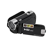 Filmadora De Vídeo Digital Gravador De Câmera Portátil 16MP Full HD 1080P 270 Rotação Para Presentes Preto 