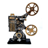 Filmadora Vintage Antiga Decoração Em Resina Premium 24 Cm 