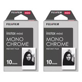 Filme Instax Mini Instantâneo Fujifilm Mono Chrome 20 Fotos