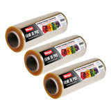 Filme Pvc Plastico 28cm X 100m Rolo Bobina Kit 3 Rolos Mega
