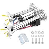 FILTERUP Buzina De Ar Atualizada 12V 600DB Kit De Buzina Elétrica De Trem Super Alto Com Compressor De Ar Compatível Com Veículos De 12 V Caminhões Trens Barcos Caminhões Caminhões Barcos 