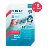 Filtro Ar Condicionado Split Bactericida Fungicida Kit C 10