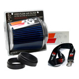 Filtro Ar K n Duplo Fluxo Rg 1001bl Azul Com 3 Medidas