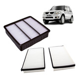 Filtro Ar Motor E Filtro Ar Condicionado Pajero Tr4 Todas