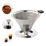 Filtro Coador Café Aço Inox Reutilizavel 103 Sem Usar Papel