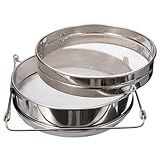 Filtro De Alimentos De Aço Inoxidável De Camada Dupla Para Apicultura Filtro Peneira De Mel Tanque De Assentamento De Filtro De Filtro De Mel Malha Com Alça Ferramentas De Cozinha