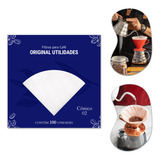 Filtro De Café Para Hario V60 N02 Papel Branco 100 Unidades