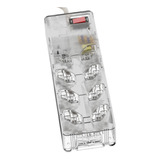 Filtro De Linha Clamper Com Dps Protetor Raio Iclamper Energia 8 Tomadas Transparente Com Tecnologia Lcf