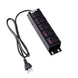 Filtro De Linha Com Disjuntores Rearmáveis Individuais 5 T Force Line Acessórios Para Computador Preto