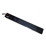 Filtro De Linha Extensão Régua 7 Tomadas Profissional Bivolt Cor Preto 115v 220v