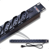 Filtro De Linha Rack 19 Régua Protetor 10a 12 Tomadas