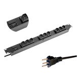 Filtro De Linha Régua Extensão 9 Tomadas Top Rack Rcg Bivolt