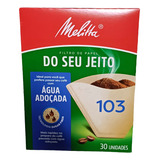 Filtro De Papel Café Melitta 103 Seu Jeito Agua Adoçada 30u