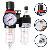 Filtro Eliminador De Água E Óleo Com Regulador Pressão 1 4 150 Psi Evotek Ferramentas
