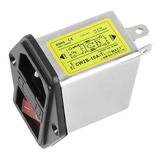 Filtro Emi 10a Industrial Tomada Interruptor E Porta Fusível