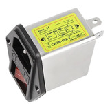 Filtro Emi 10a Industrial Tomada Interruptor E Porta Fusível