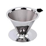 Filtro P Café Reutilizável Cônico Inox Ultrafino Cafeteira