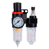 Filtro Regulador Ar Compressor 1 4 Com Manômetro E Suporte