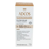 Filtro Solar Tonalizante Fps 55 Base Stick Adcos Cosm 