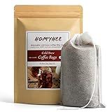 Filtros De Café No Mess Cold Brew - 100 Sacos Descartáveis De Malha Fina Para Máquina De Café Concentrado-gelado- Kit De Prensa Francesa-fria- Chá Quente Em Jarra Ou Jarro De Pedra- 10 X 15 Cm