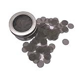 Filtros De Tela Para Cachimbo De Aço Inoxidável Tipo Premium De 200 Peças Com Caixa De Armazenamento Para Cachimbos De Tabaco Prata