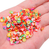 Fimo Fatiado Fruta Sortido P Slime Unha Artesanato 1000 Un