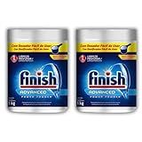 Finish Advanced Power Powder Kit 2 Detergente Em Pó Para Máquina De Lava Louças 1kg