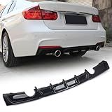 FINMOKAL Lábio Difusor Traseiro Compatível Com BMW F30 F31 M 2012 2018 Sport Bumper Lip Ponta Dupla De Escape Preto Brilhante Silenciador único Saída Dupla