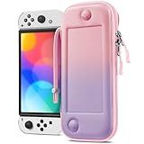 Fintie Estojo De Transporte Fino Para Nintendo Switch à Prova De Choque Capa Rígida Para Armazenamento De Viagem Com 10 Cartuchos De Jogos E Alça De Mão Para Console De Interruptores Joy Con Fant