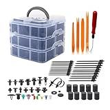 FINYQBET Kit De Presilhas E Fixadores Grampos Automotivos - 900 Peças Completo Para Para-choque- Portas E Painéis- Compatível Com Vários Modelos- Inclui 775 Clipes E 125 Ferramentas