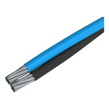 Fio Cabo Aluminio Duplex 10mm 100 Metros Com As 2 Vias Encapadas Sendo 1 Fase Encapada Preta 1 Neutro Isolado Azul