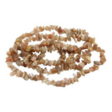 Fio Cascalho Sun Stone Natural Colar Com 90cm Teostone 1697