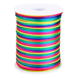 Fio Cordão Cetim Seda Rabo Rato 1mm 10m Varias Cores