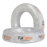 Fio Cordão Paralelo Fullcabos 2x2 5mm Branco Rolo Com 100 Metros