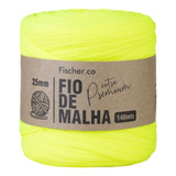 Fio De Malha Fischer 140m Crochê Artesanato Cores Especiais Cor 81 Amarelo Neon cor Especial 