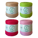 Fio De Malha Premium 25mm Vn Fios 140m Crochê Artesanato Cor Champagne