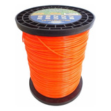 Fio De Nylon 2 70mm Para Roçadeira Redondo Rolo 2kg 317 Mts Cor Laranja