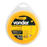 Fio De Nylon Para Roçadeira 2 4 Mm X 50 Metros Vonder