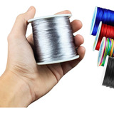Fio De Seda Cordão Rabo De Rato 1 Mm Varias Cores Nybc Cor Prata Pra