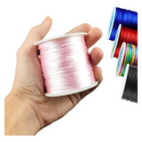 Fio De Seda Cordão Rabo De Rato 1 Mm Varias Cores Nybc Cor Rosa Claro 132