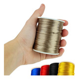 Fio De Seda Cordão Rabo De Rato 2mm Bege Escuro Nybc Cor Bege Escuro 298