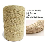 Fio De Sisal Corda Natural 2mm Rolo 300mts Acabamento Fino