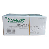 Fio De Sutura Shalon Medical Nylon 4 0 Estéril 45cm Cx 24un